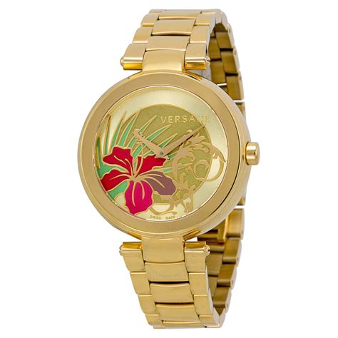 versace rose gold mystique hibiscus watch|Women Watch Versace .